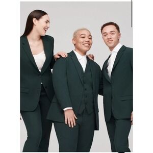 Suit Shop Unisex Dark Green Suit Jacket Hunter Size 24S